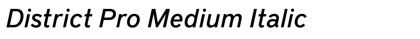 District Pro Medium Italic